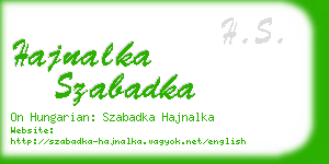 hajnalka szabadka business card